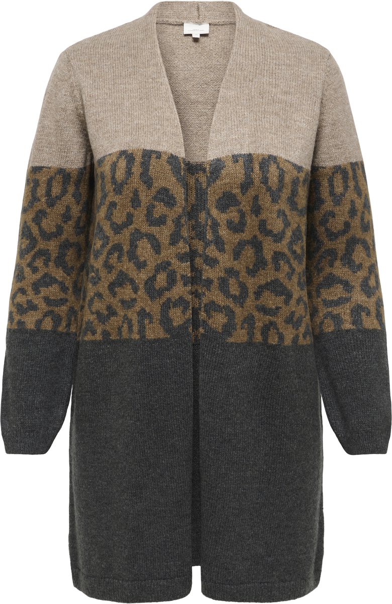 ONLY CARMAKOMA - CARJADE ANIMAL L/S CARDIGAN KNT NOOS - Dames - Cardigans