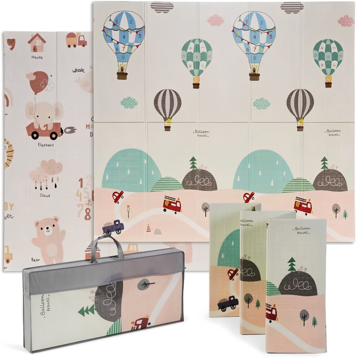 TYR® Speelmat - Speelmat voor Baby’s - Dubbelzijdige Speelmat voor Baby’s - Veelkleurig - 200cm x 180cm x 1cm