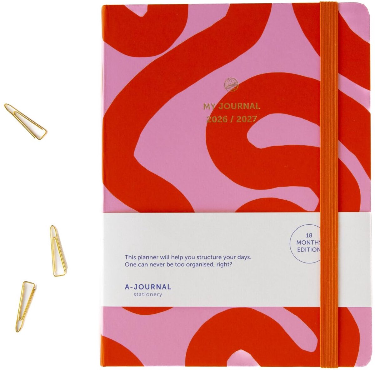 18-maanden-agenda 2026-2027 Flow roze - ShopVlot