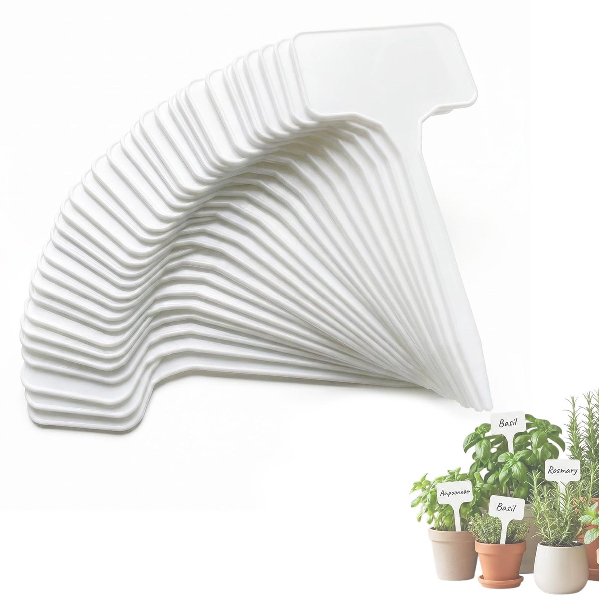 Famanu – Set van 50 kunststof plantenetiketten van 15 cm, weerbestendig en ideaal voor buitengebruik, perfect voor het labelen van planten in de tuin