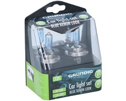 Grundig H7 Autolampen – Blue Xenon Look – H7 12V 55W Halogeenlampen – +50% Licht – Set van 2
