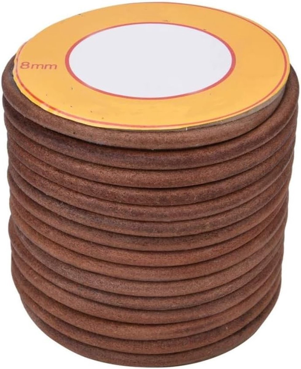 Multifunctionele 20m Leren Naaimachine Riem voor Diverse Naaimachines en Apparatuur - Sterke Cowhide Riem (8mm)
