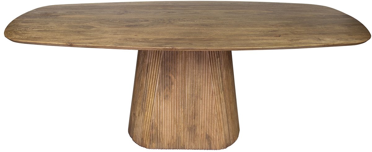 Giga Meubel Eettafel Wave - Naturel Hout - 215x105x77cm
