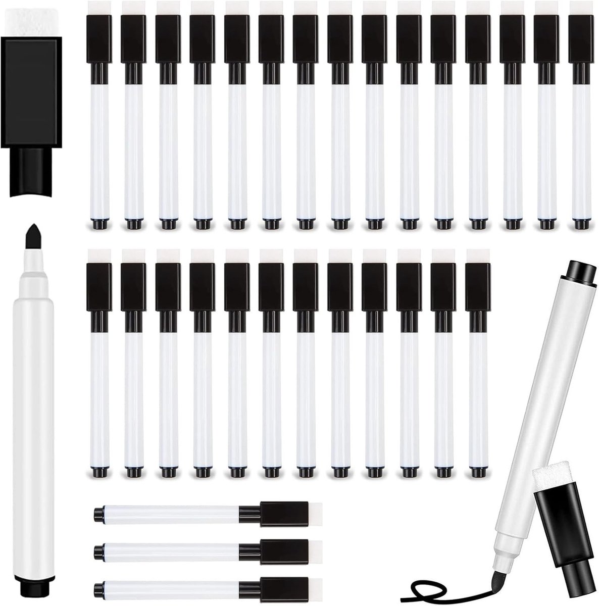 Stuks Uitwisbare Whiteboardmarkers met Magnetische Bevestiging