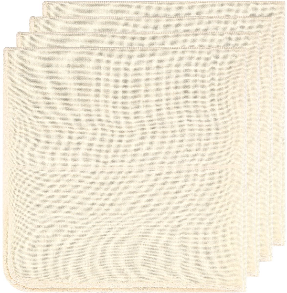 Xiaomoyu 4 stuks kaasdoek, zeefdoek, herbruikbaar, 50x50 cm - ShopVlot