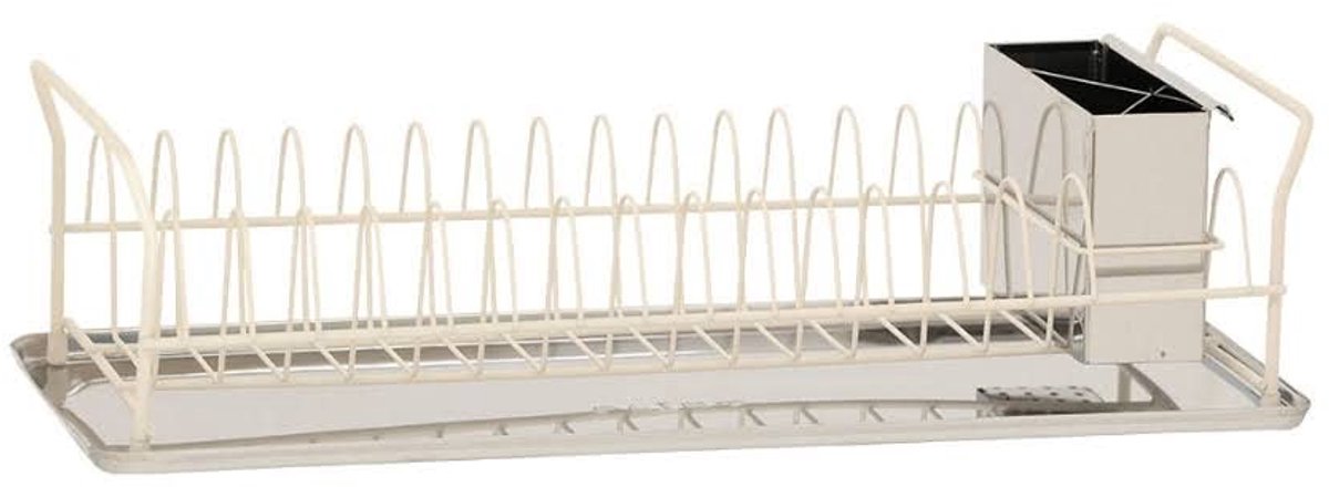 PLINT Premium Dish Rack - Plate Drying Rack with Cutlery Holder & Drip Tray Stainless Steel Draining Dish Rack drainer - ShopVlot