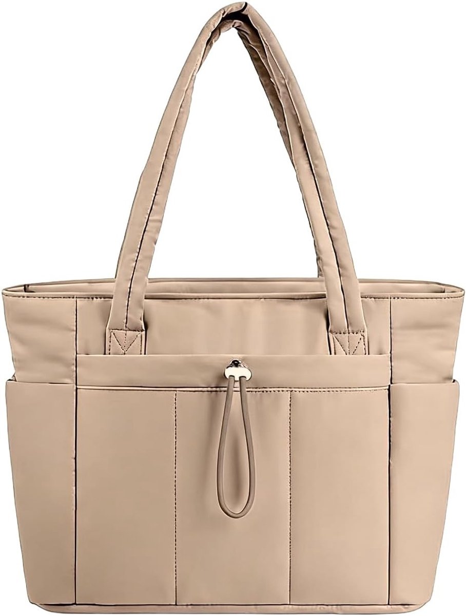 Dames Handtas - 20 Liter Gevoerde Draagtas met Laptopcompartiment (15.6 Inch) en Vak voor Waterfles, Ideaal voor Reizen en Sportactiviteiten