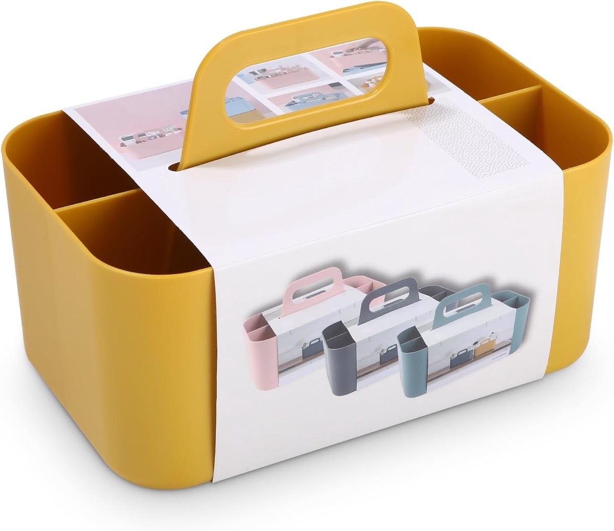 Multifunctionele mand-organizer - draagbaar - kunststof - ideaal voor knutsel- en bureauopslag - ShopVlot