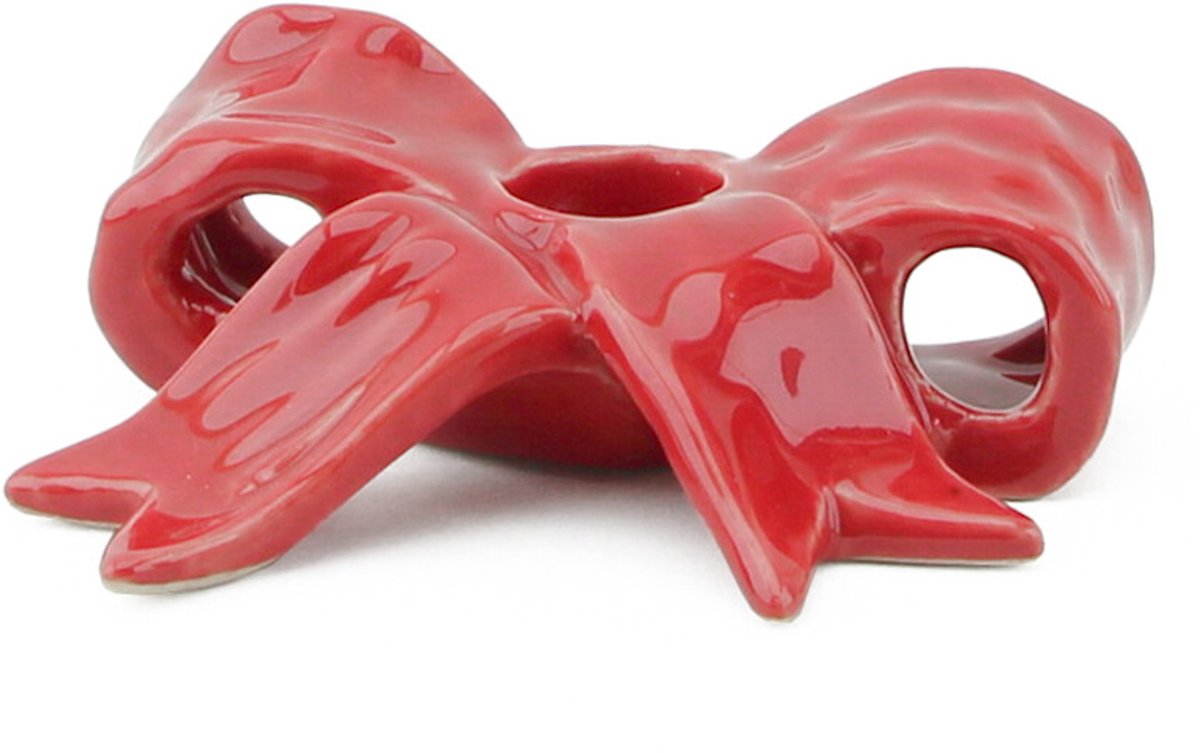 Kaarsenstandaard bow rood