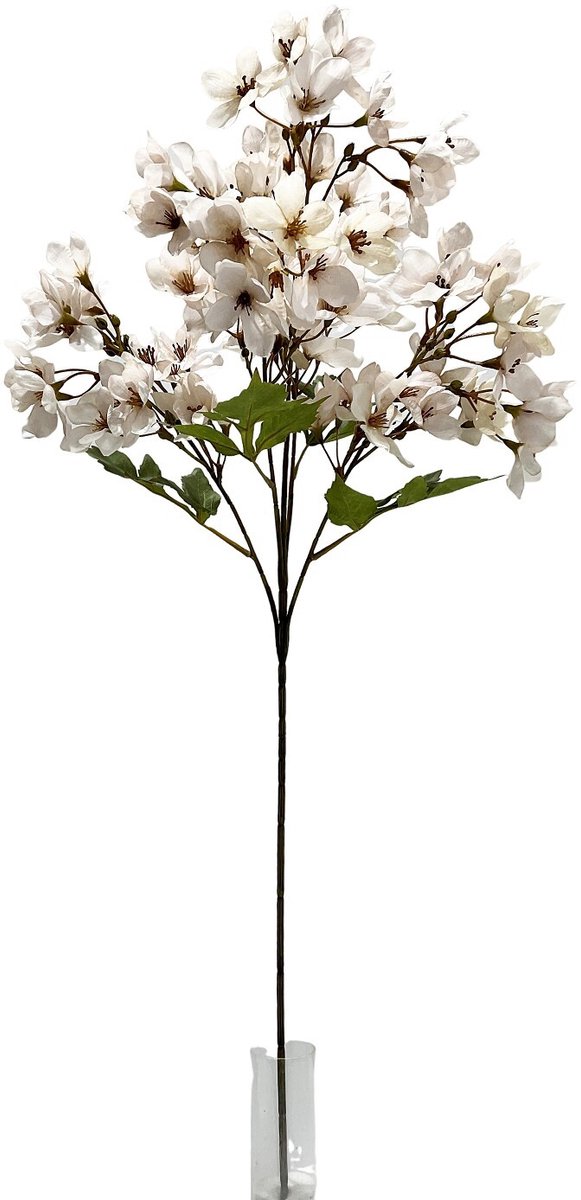 Kunstbloem Japanse krabappel 83cm off-white