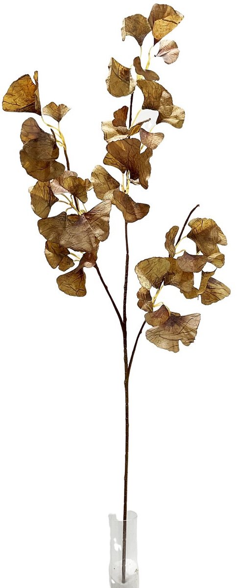 Kunstbloem Gingko 89cm taupe