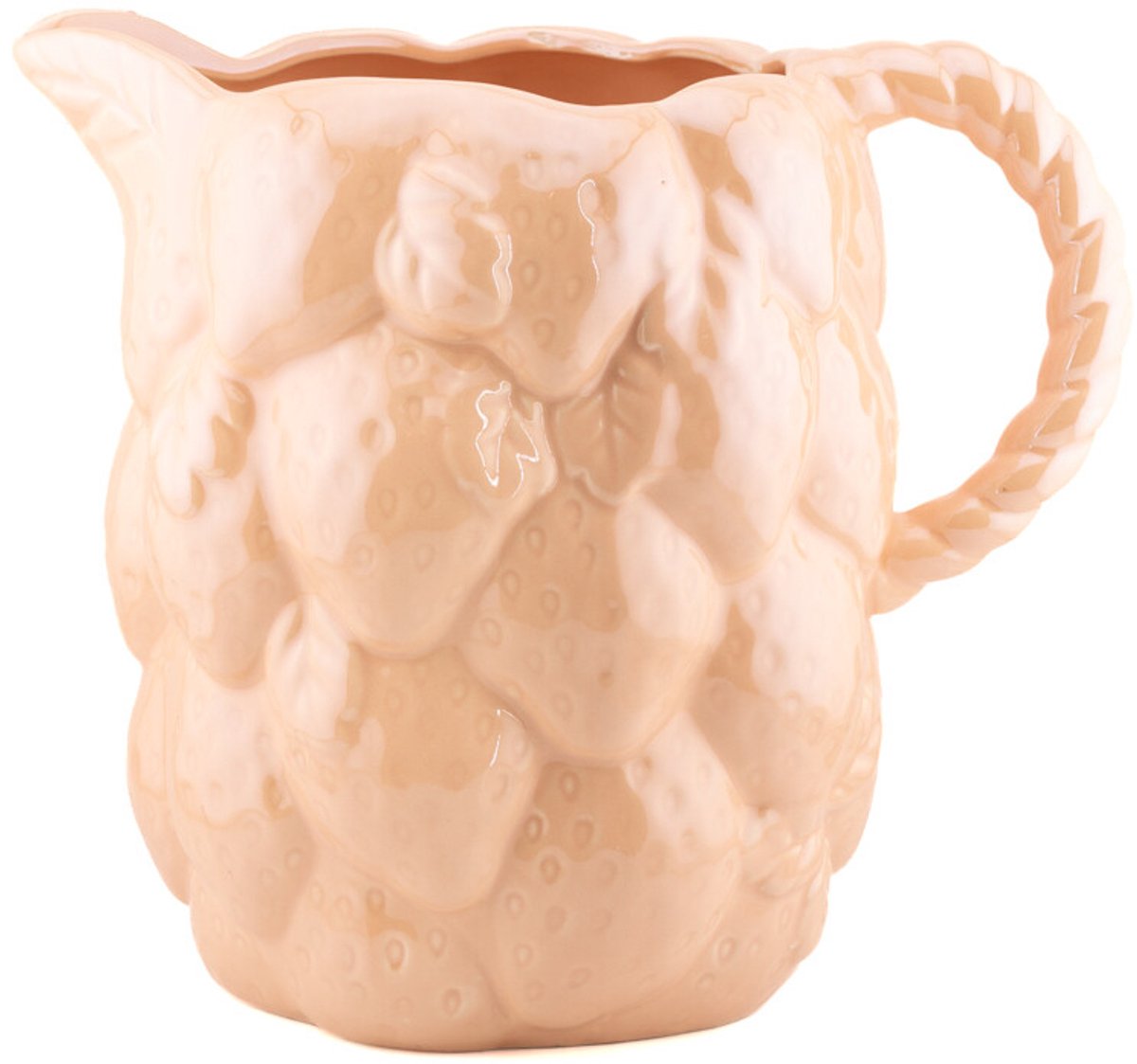 Aardewerk jug Glossy peach