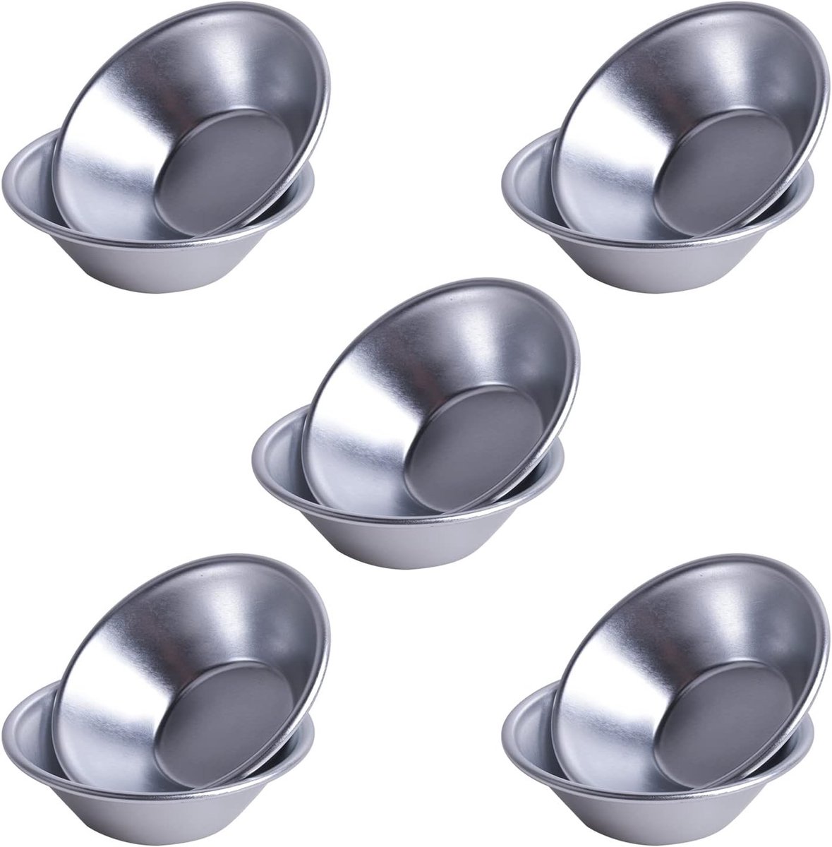Cakevormpjes - Zilver - Mini - Aluminium - Voor Taarten en Puddingen