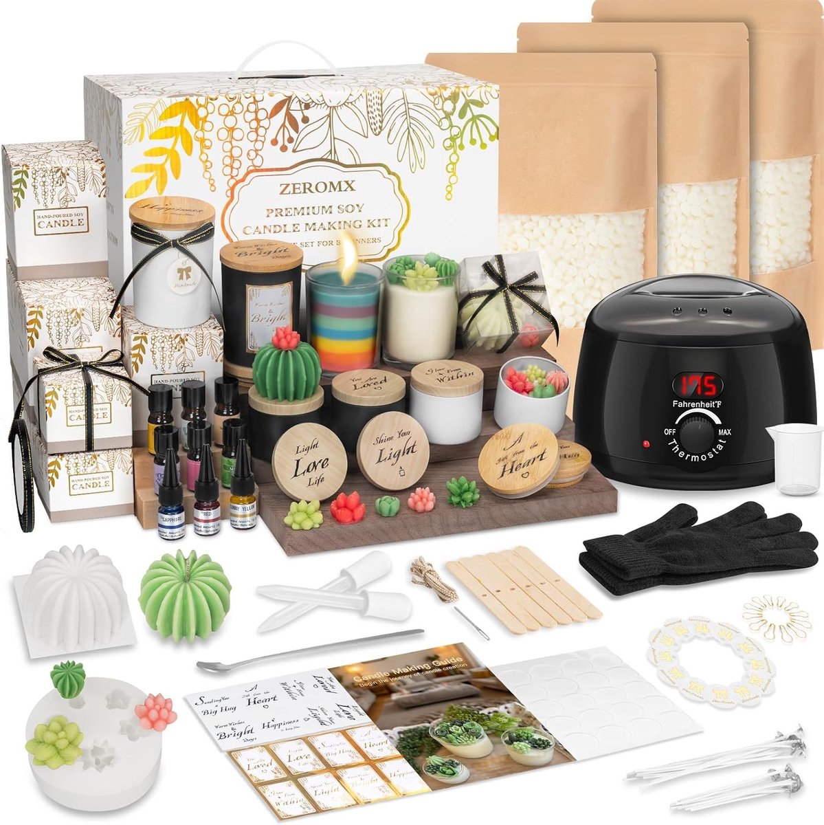 Kaarsenmakerset - Multicolor - Inclusief accessoires - Natuurlijke sojawas - Voor Volwassenen en Kinderen