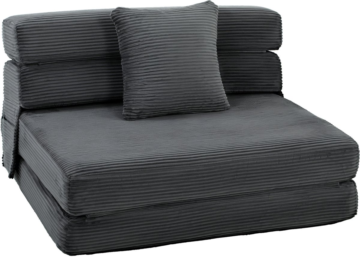 HOMCOM Floor Chair-Polyester-100L x 76B x 62H cm-Dunkelgrau