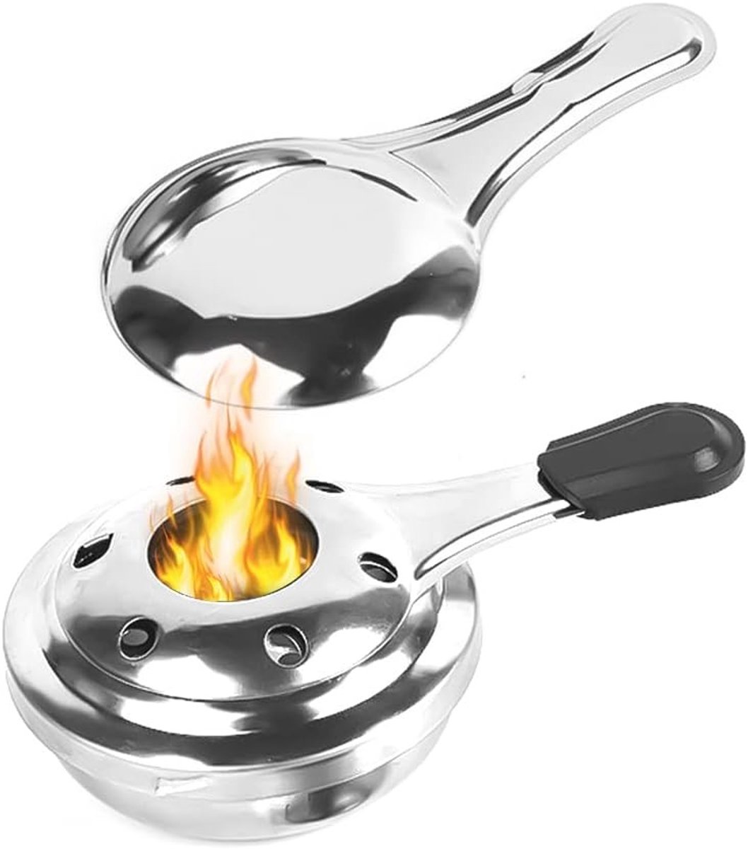 Draagbare RVS Alcohol Branders - Mini Fondue Branders voor Kamperen, Picknicken en Barbecue - Ideaal voor Buiten koken en Voedselverwarming