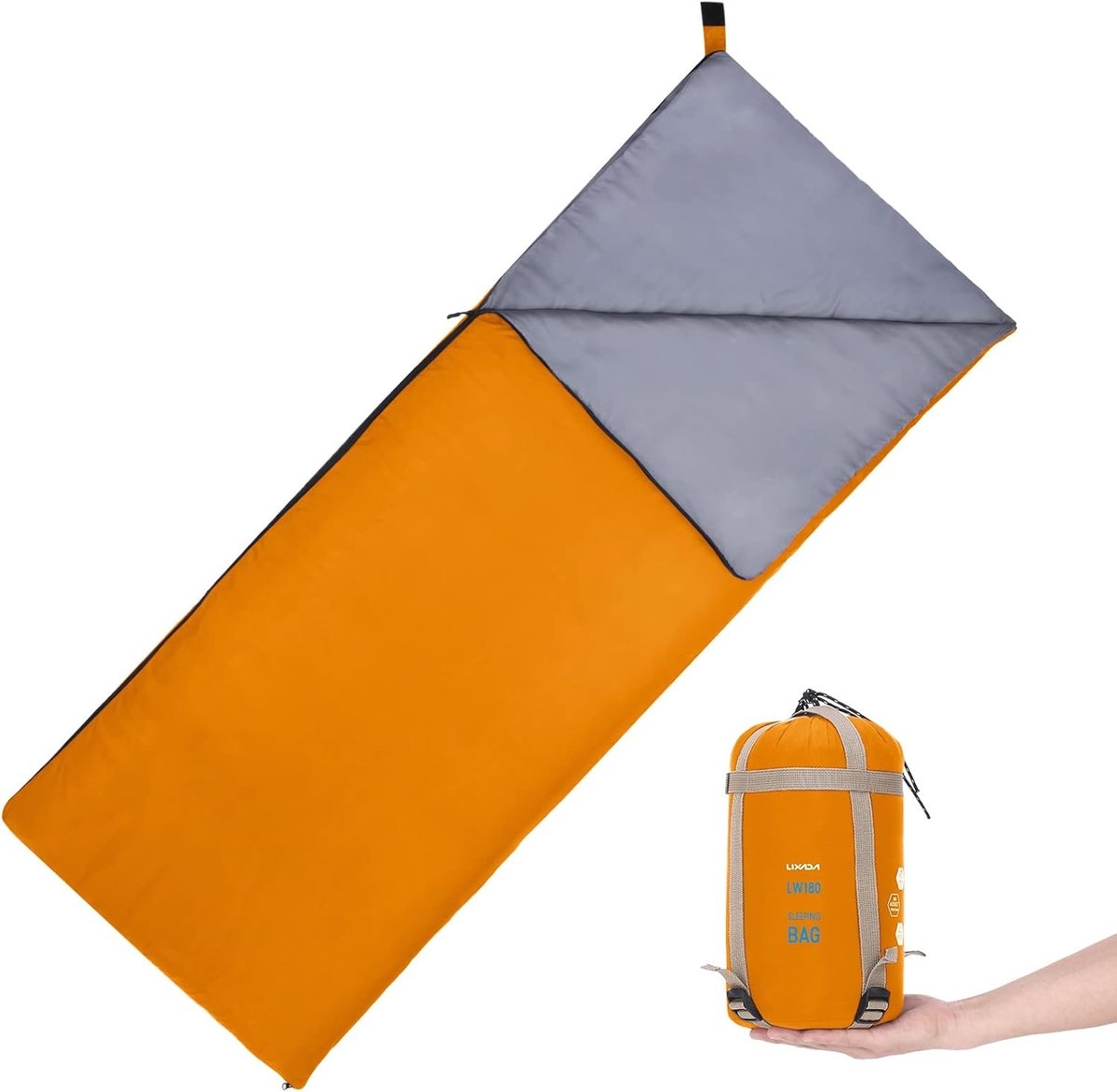 Ultralichte Slaapzak voor Kinderen en Volwassenen, 3-4 Seizoenen, Perfect voor Kamperen, Wandelen en Reizen (190 x 75 cm)
