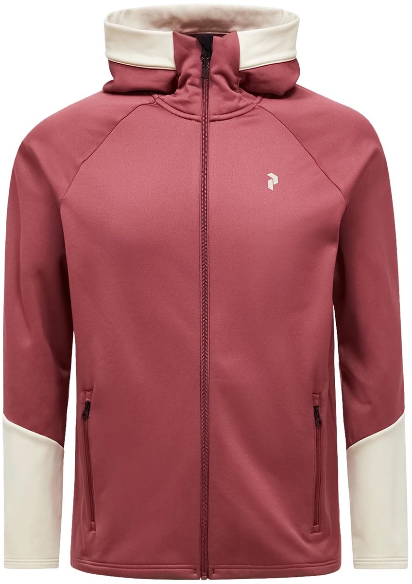 PEAK PERFORMANCE Rider Essentials Midlayer met rits capuchon Heren – Wild /Zandmist Rood