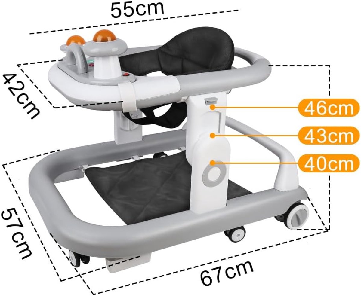 Loopstoel Baby - Loopwagen Kinderen - Eerste Stapjes Leren - Veilig Ontwerp 6 Wielen – foto 7