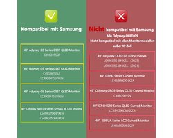 Tjyuze Muurbeugel Muurbeugel compatibel met Samsung Odyssey Neo G9 49 inch monitor C49G95T C49G97TSSN S49AG952NN - ShopVlot