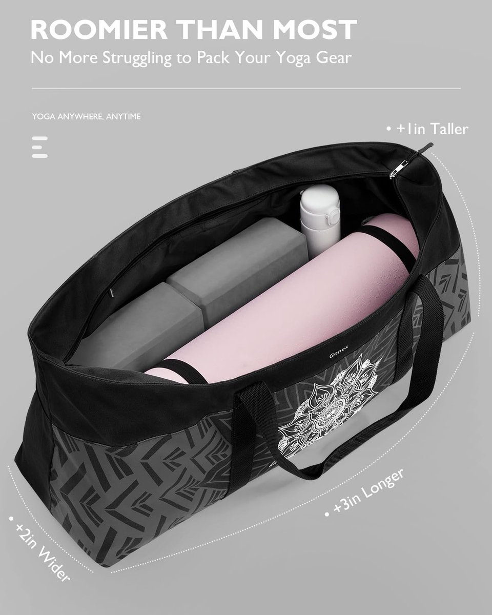 Yoga Blok - Zwart - 34 x 30 x 9,5 inch - Extra Grote Capaciteit - Voor Dames en Heren