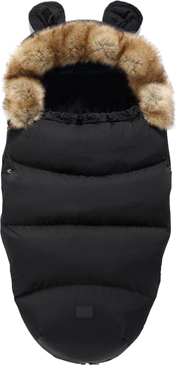 Voetenzak voor Autstoel & Kinderwagen-buggy-voor Maxi Cosi-Buitenwaterdicht en winddicht-Footmuff-Polyester-zwart
