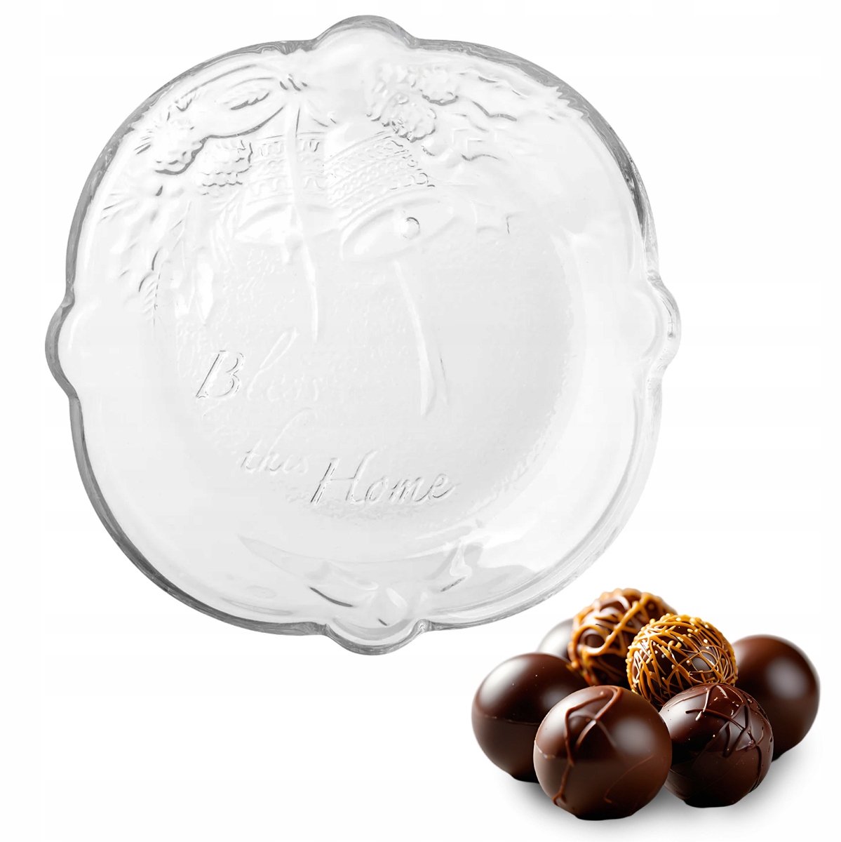 Altom Design Glazen Kerstbal Bord 17,5 cm