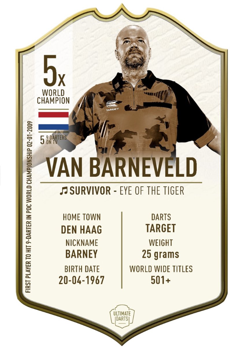 Ultimate Card Immortals Raymond van Barneveld | 37x25cm