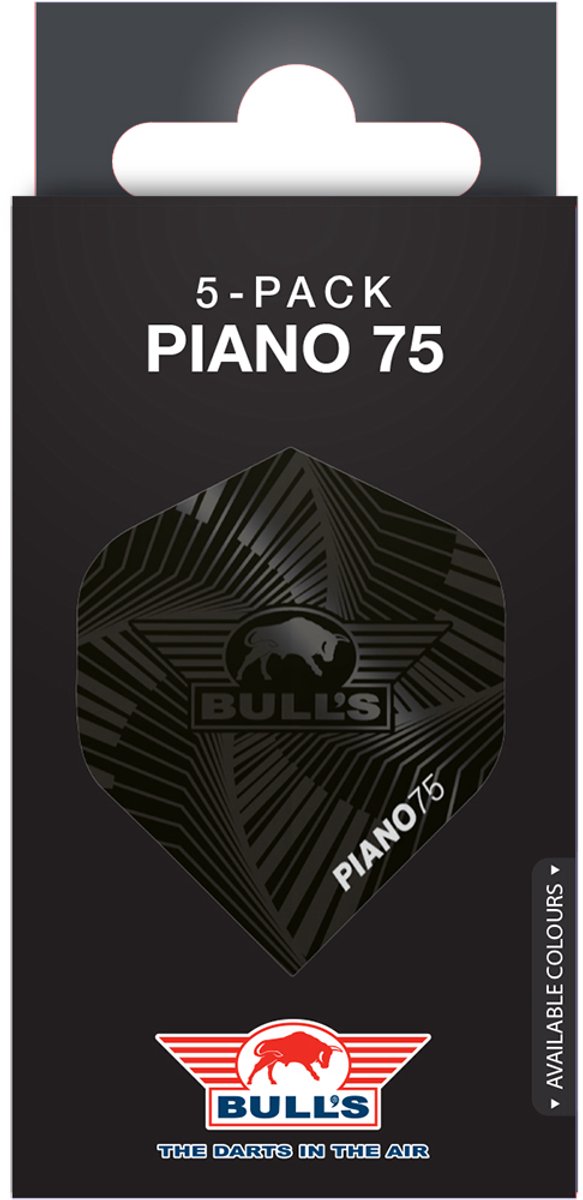 Bull's Flights Piano 75 nr.2 Black 5 Pack van Bull's — afbeelding 3