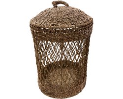 Laundry basket seagrass D40H65cm