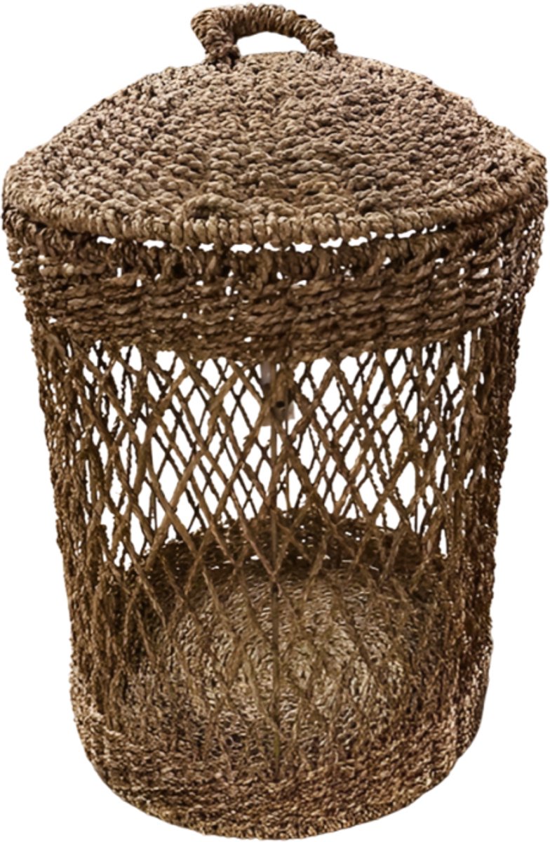 Laundry basket seagrass D40H65cm