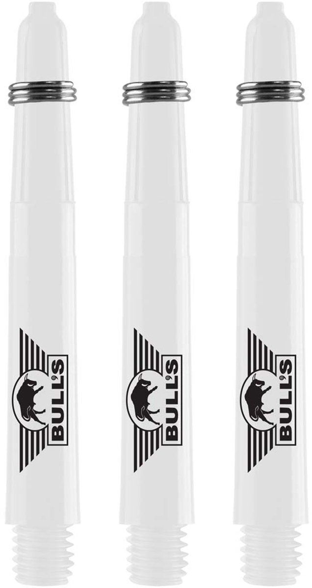 Bulls Nylon Dart Shafts - Wit - In Between - (1 Set) van Bull's — afbeelding 3