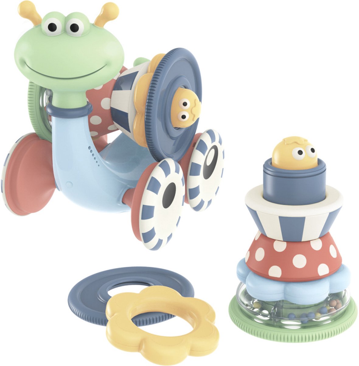 Yookidoo Crawl N Go Snail Boho – Kruipspeelgoed met Muziek & Bewegende Slak – Baby Speelgoed vanaf 6 Maanden