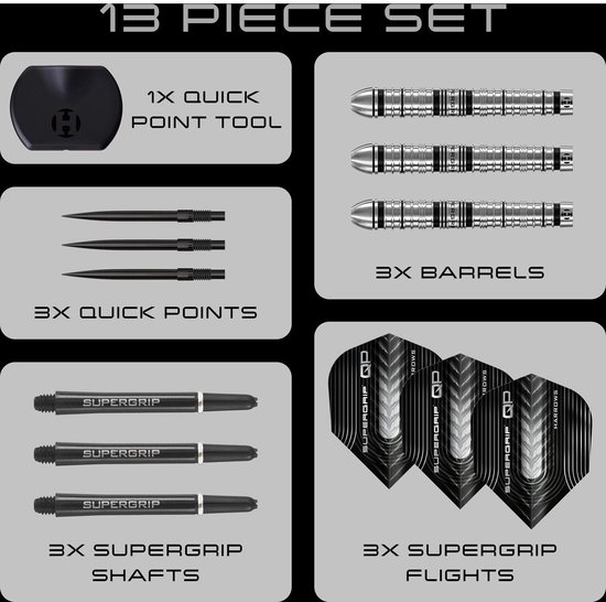 Supergrip QP Tapered 90% tungsten 24Gr van Harrows — afbeelding 2