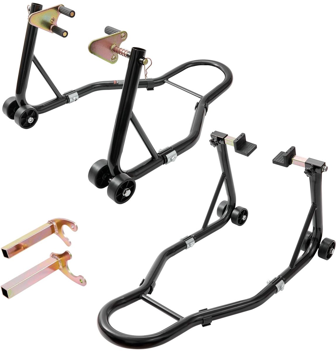 VEVOR Motorfiets-standaard, set montagestandaard, 0,39 t belastbaar, U-type + L-type, 225-350 mm / 230-330 mm - ShopVlot