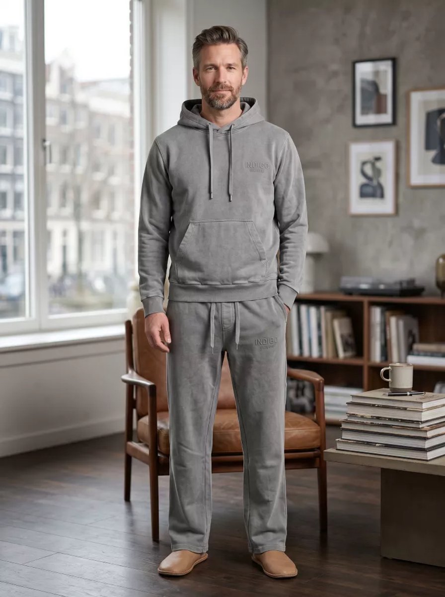 Indigo Denim - Joggingpak Heren Donkergrijs - Katoen - Alaba