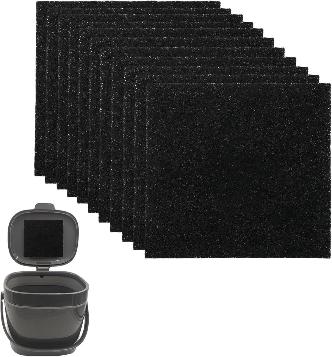 Effectieve Actieve Koolstoffilters voor Afzuigkappen - 10 Stuks Geurfilter voor Compostemmer en Vochtige Containers