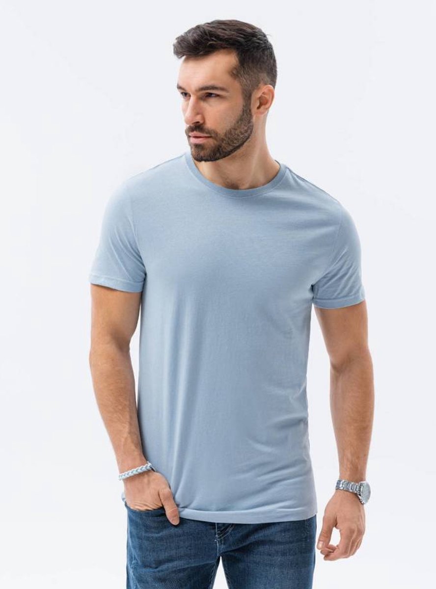 Ombre - Heren T-shirt - Shirt - Lichtblauw - Casual
