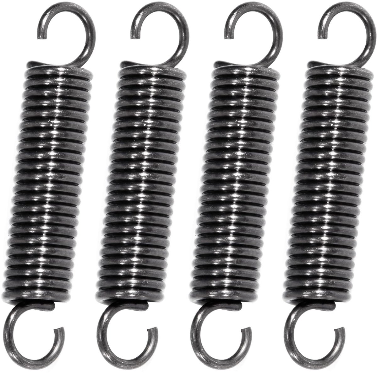 Tension Springs 60 mm met Haakjes, Piano Draadveer, Buiten Diameter 12 mm, Draad Dikte 1.8 mm, 8.5 kg Draagvermogen, Verpakking van 10 Stuks, Ideaal voor Mechanische Toepassingen en Klussen