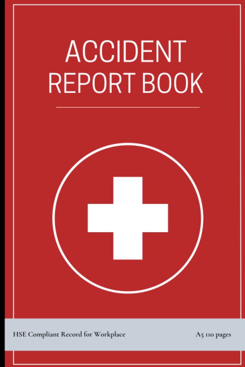 accident report book A5: accident book HSE compliant - Record All Injuries In Your Workplace Business or Schools to - ShopVlot