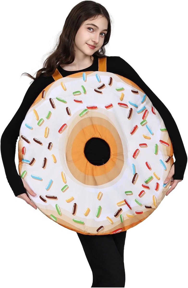 Schattig Donut Kostuum voor Volwassenen - Unisex Grappig Donut Outfit voor Feestjes en Carnaval