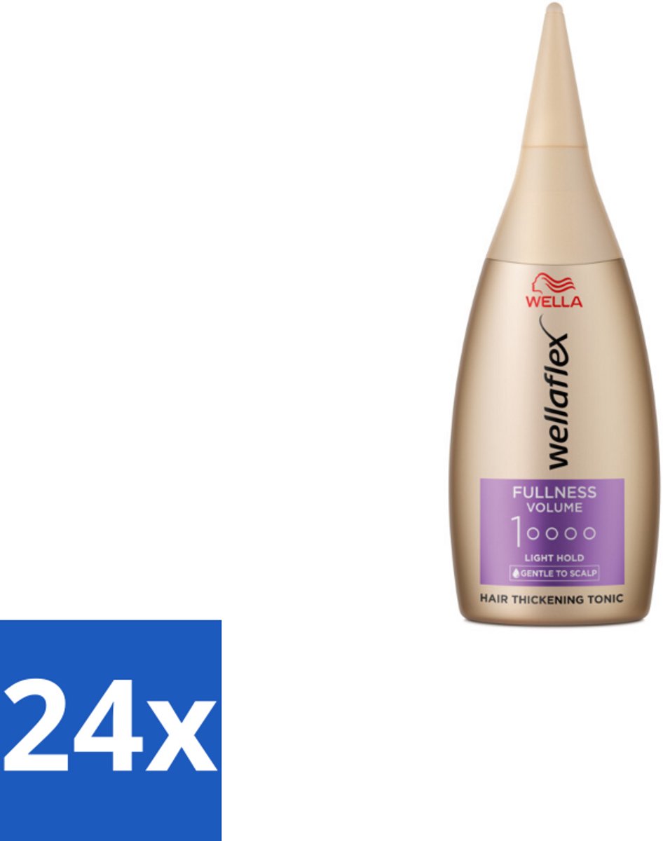 24 x Wella – Flex Fullness Volume – Haar Tonic – 100 ml - Haarverdikking - Volume - Lift - UV Bescherming - Vegan Haarverzorging