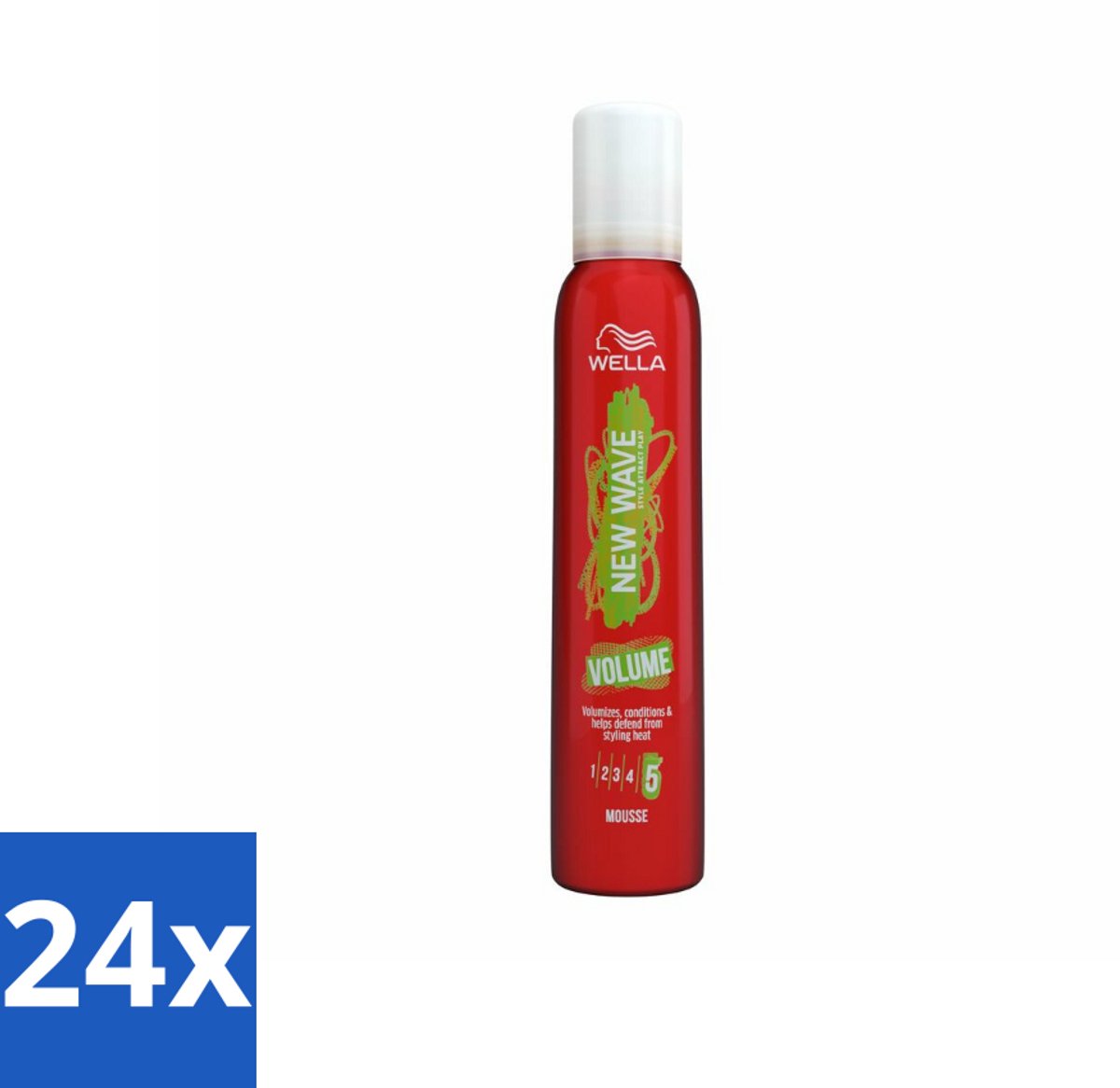 24 x Wella – New Wave Boost – Volumemousse – 200 ml - Haarmousse - Volume - Lift - Haarkleur - Haartypen