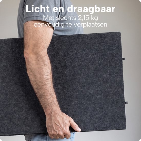 Licht en draagbaar puzzelbord van 2,15 kg, eenvoudig te verplaatsen door een persoon.