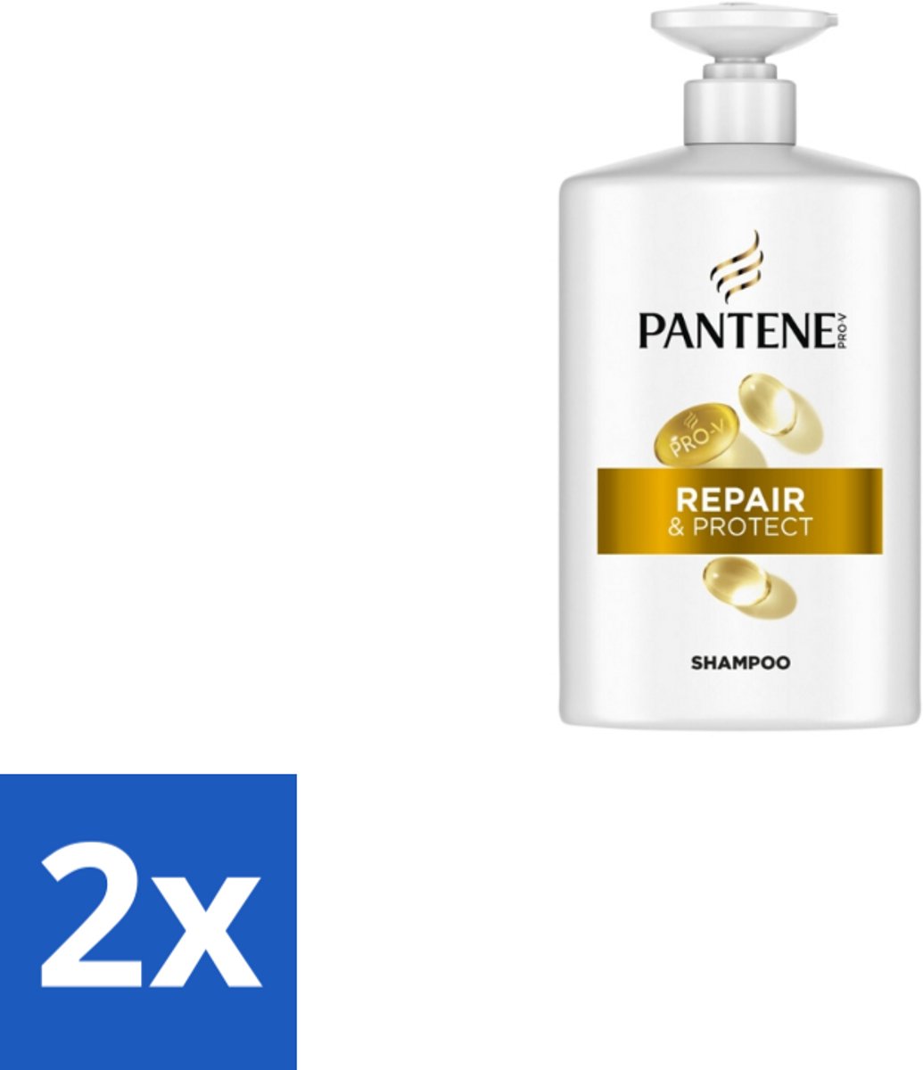 2 x Pantene - Pro-V – Shampoo – Repair & Protect – 1000 ml - Haarbescherming - Haarversterking - Schadebevordering - Stylingbescherming - Voedingsstoffen