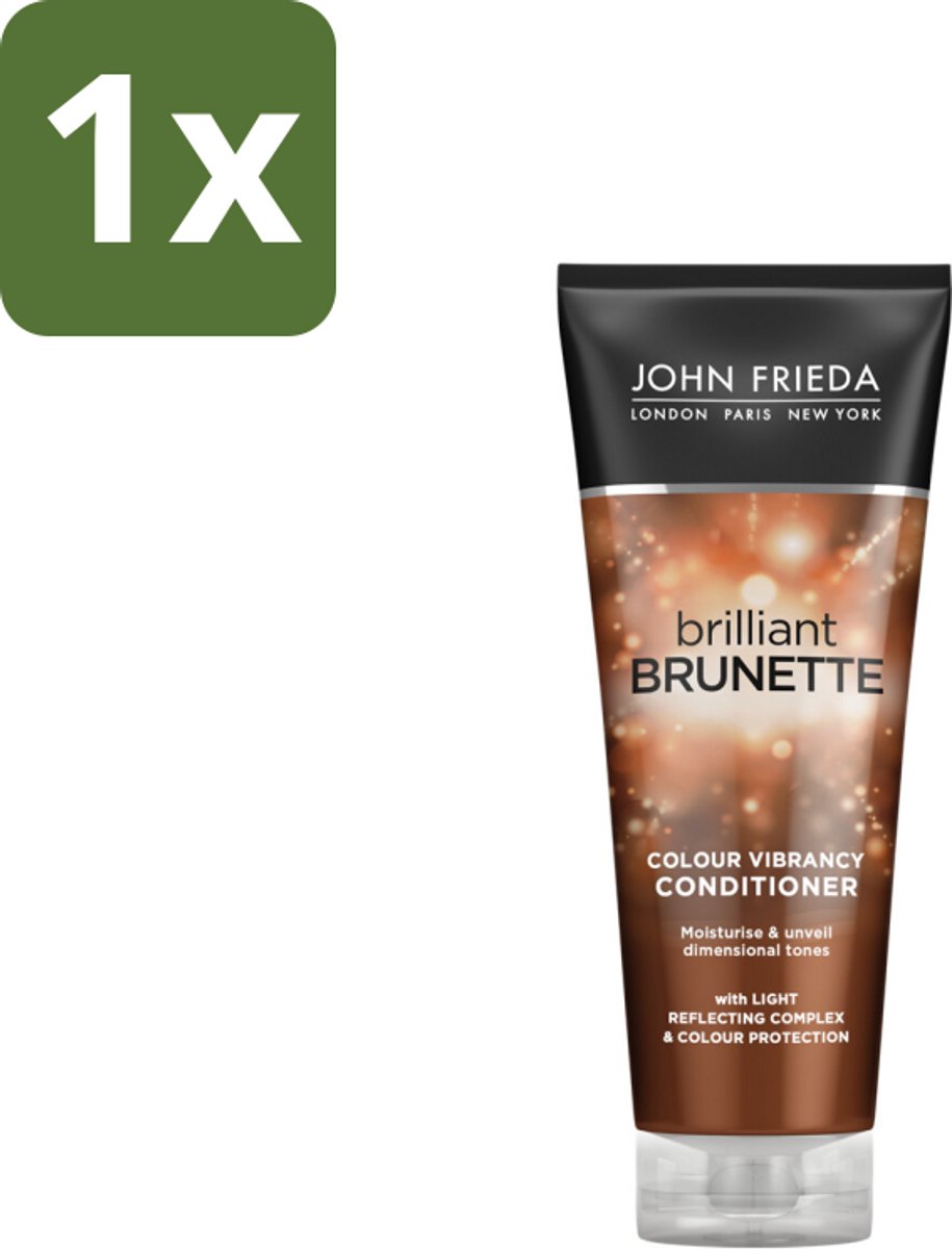 1 x John Frieda – Conditioner – Brilliant Brunette – Voedt droog haar – 250 ml - Koffiezetapparaat