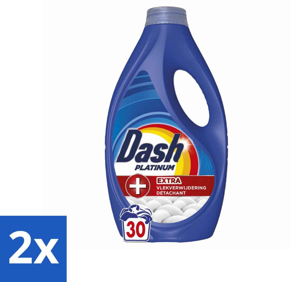2 x Dash – Wasmiddel – Platinum – 1350 ml - Vlekverwijdering - Wasmiddel - Waskracht - Kleding Reinigen - Wasmiddel Voor Vlekken