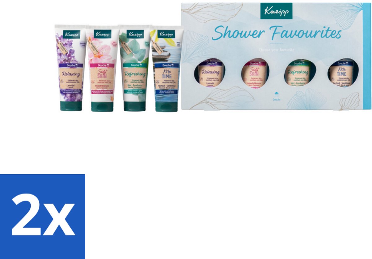 2 x Kneipp – Shower Favourites – Luxe Geschenkset - Douchegel - Douchegiftset - Verzorgende Douche - Ontspanning - Verfrissende Douche