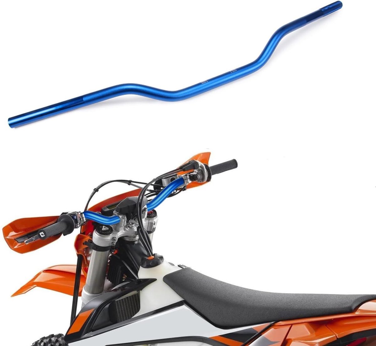 Universele 22mm Motorhandgreep voor Quad en Fietsen - Geschikt voor Yamaha, Kawasaki, Honda, Suzuki - Dirt Bike en ATV Accessoire in Blauw