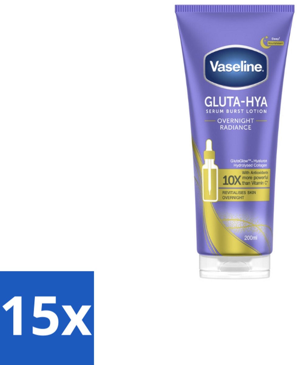 15 x Vaseline – Gluta-Hya Serum – Overnight Radiance – 200 ml - Koffiezetapparaat